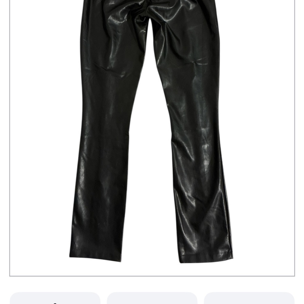 Abercrombie & Fitch Black Skinny high rise Pants faux leather size 27/4 - Picture 6 of 9